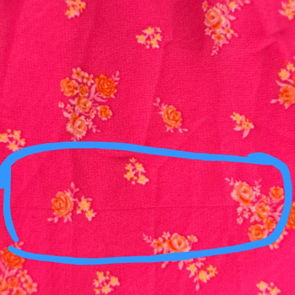 NWT SZ XS FLORAL DRESS WITH STRETCH BODICE (SEE PICS FOR SLIGHT FLAW) - Picture 16 of 16